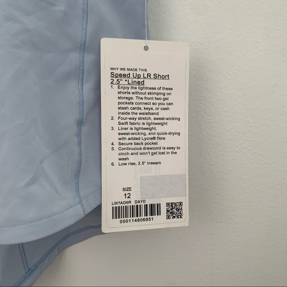 NWT Lululemon Speed Up Short 2.5" Daydream - Picture 6 of 8